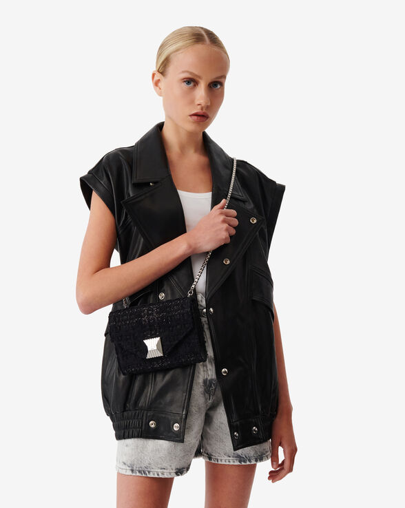 HORU PHONE TWEED BAG WITH CHAIN